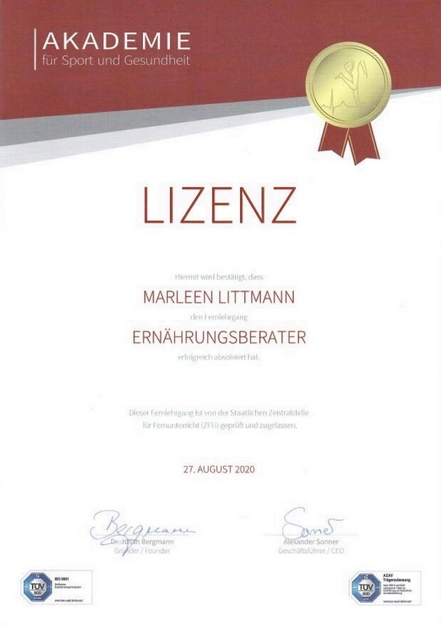 Marleen Littmann Ernährungsberater 2020